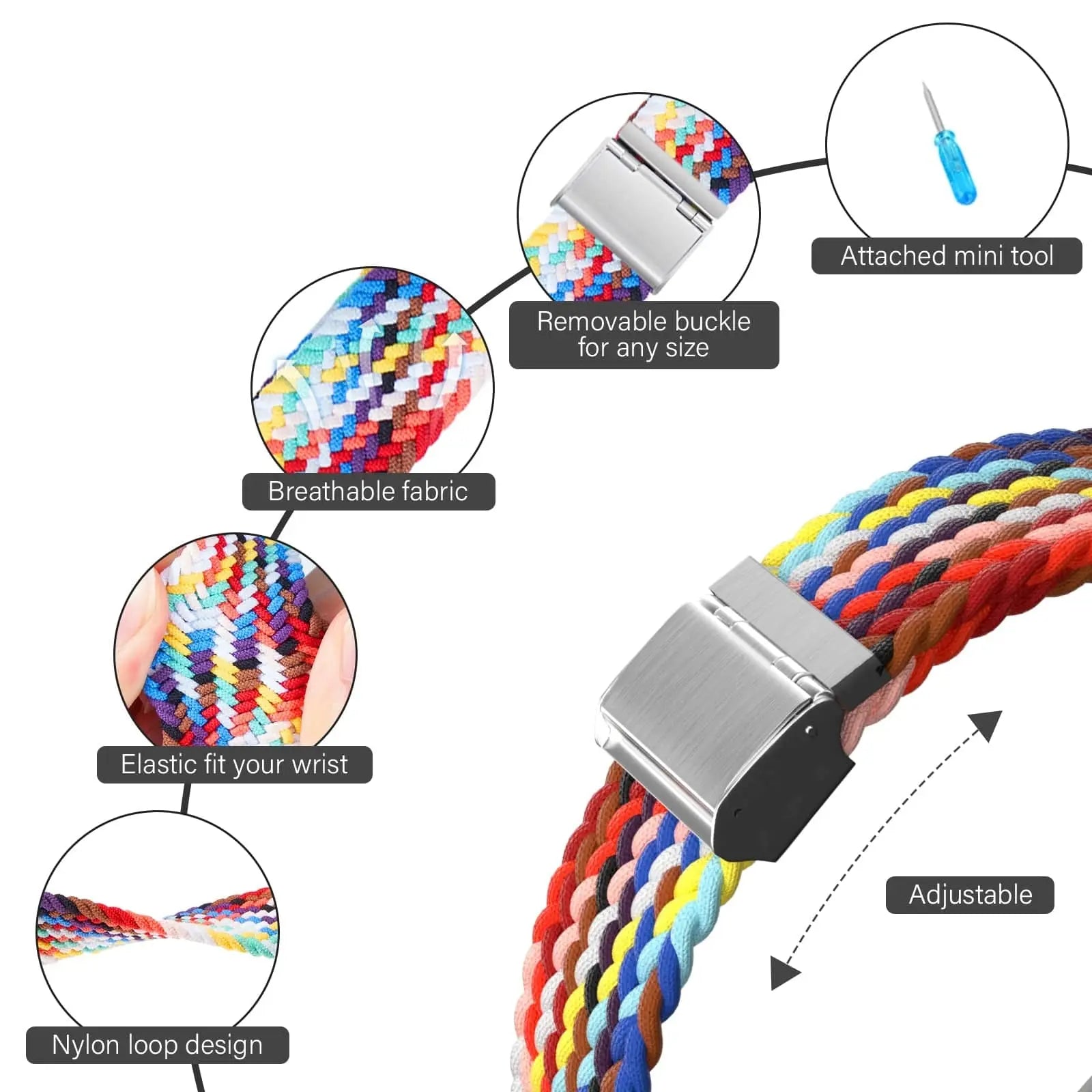 Nylon Braided Loop Band For Apple Watch - Pinnacle Luxuries