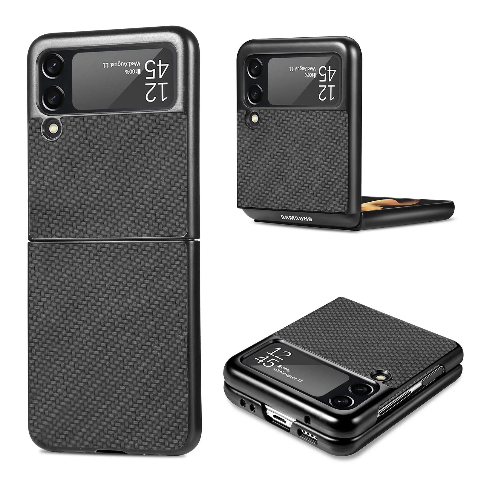 Ultra Thin Carbon Fiber Case For Samsung Galaxy Z Flip Phone - Pinnacle Luxuries