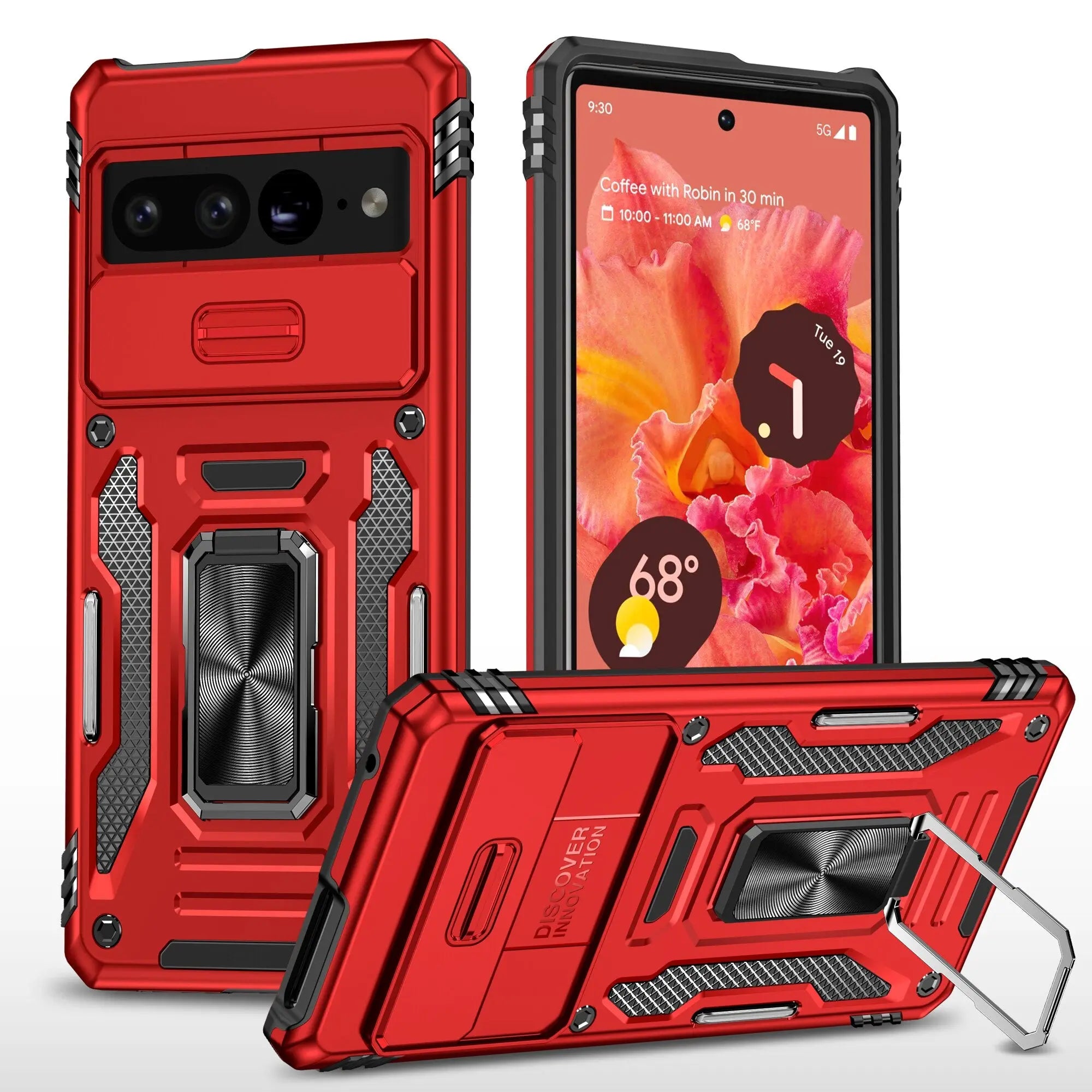 Pinnacle Kickstand Ring Shockproof Case For Google Pixel 7 Pro - Pinnacle Luxuries