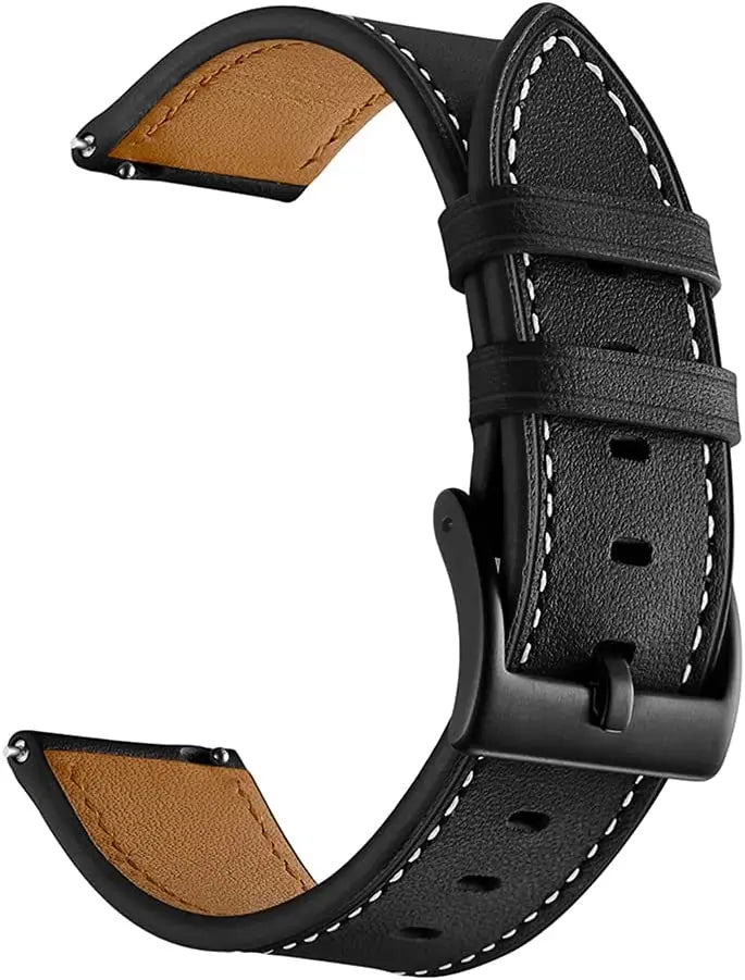 For Samsung Galaxy Watch Bands 46mm 42mm, Quick Fit Luxury Leather Watch  Strap