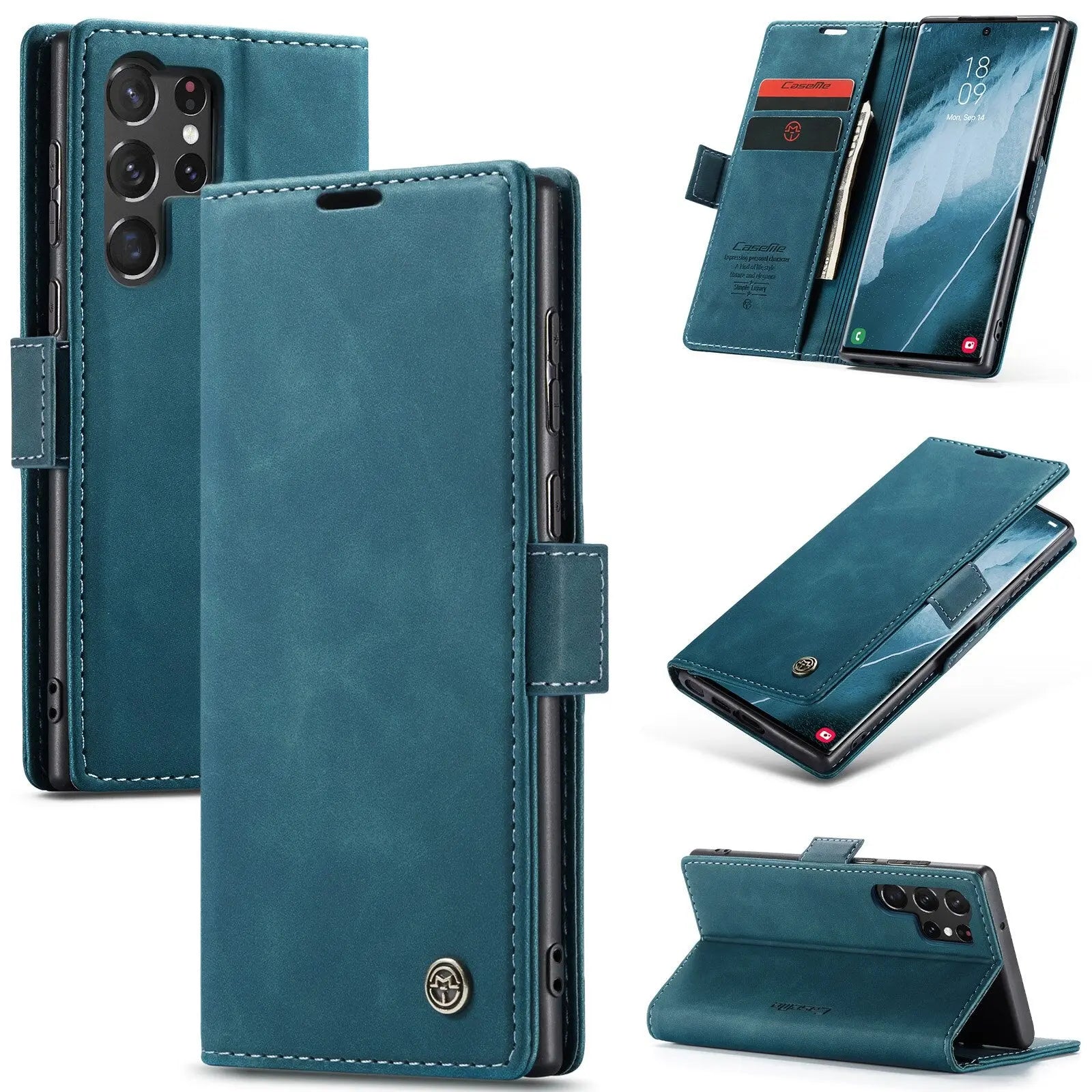 Pinnacle Premium Leather Wallet Case Samsung Galaxy S23 Ultra - Pinnacle Luxuries