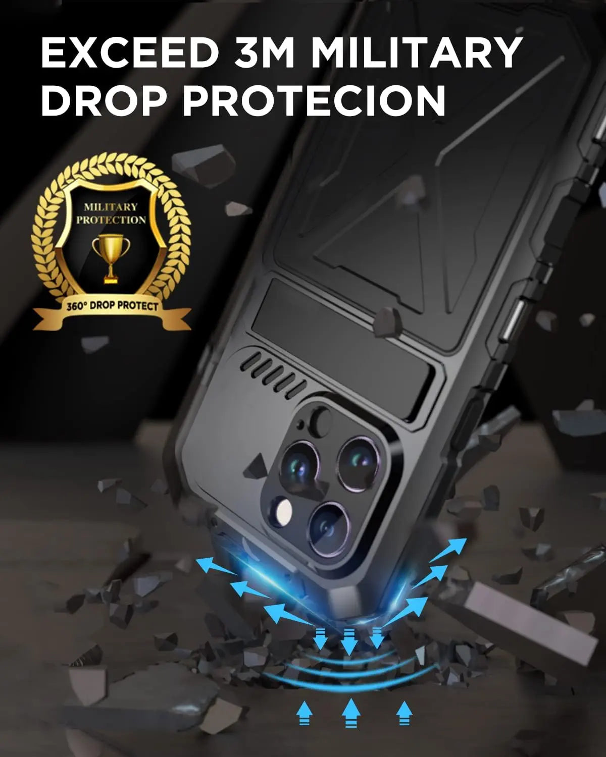 ArmorShield Pro: Heavy Duty Waterproof Case with Lens Protection for Your iPhone 14 - Pinnacle Luxuries