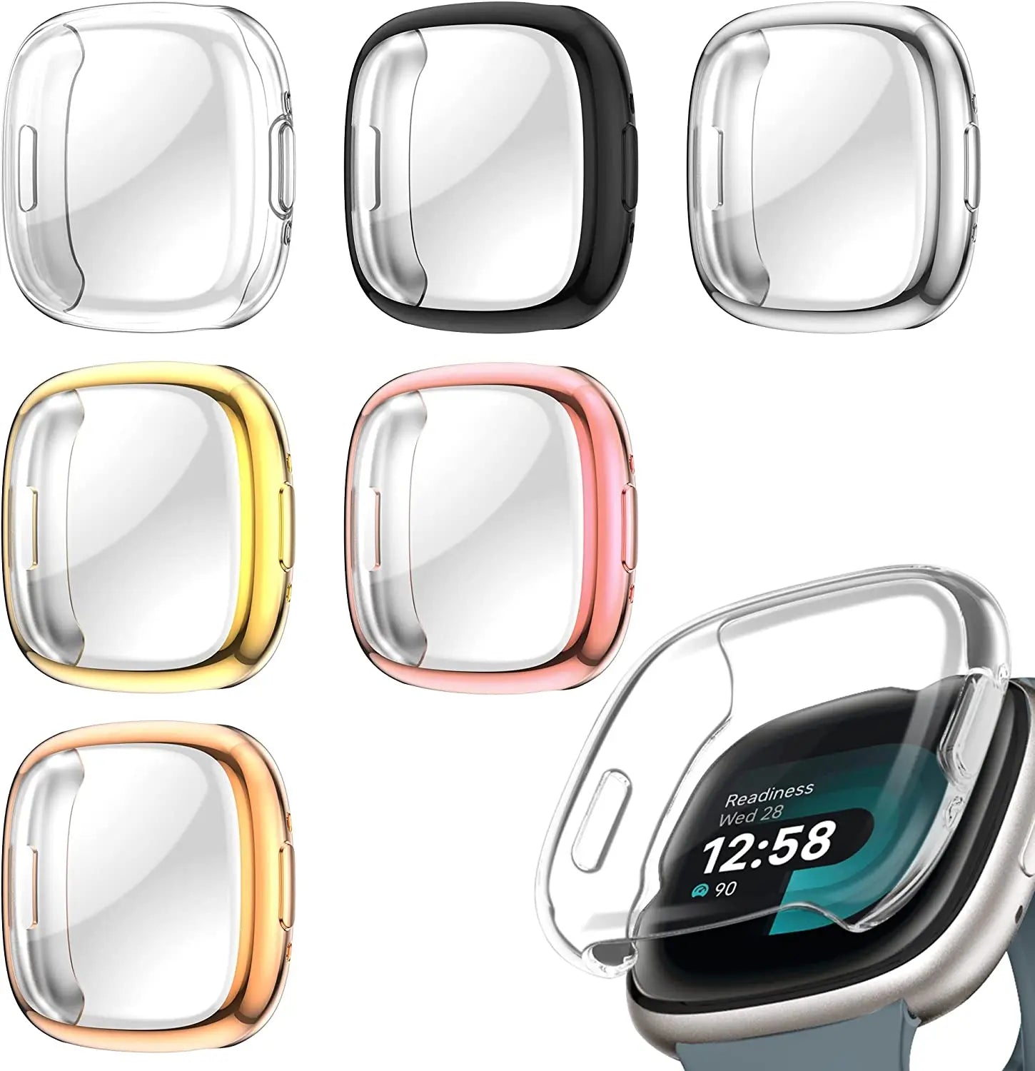 Pinnacle Premium Full Screen Protector Case For Fitbit Versa 4 - Pinnacle Luxuries