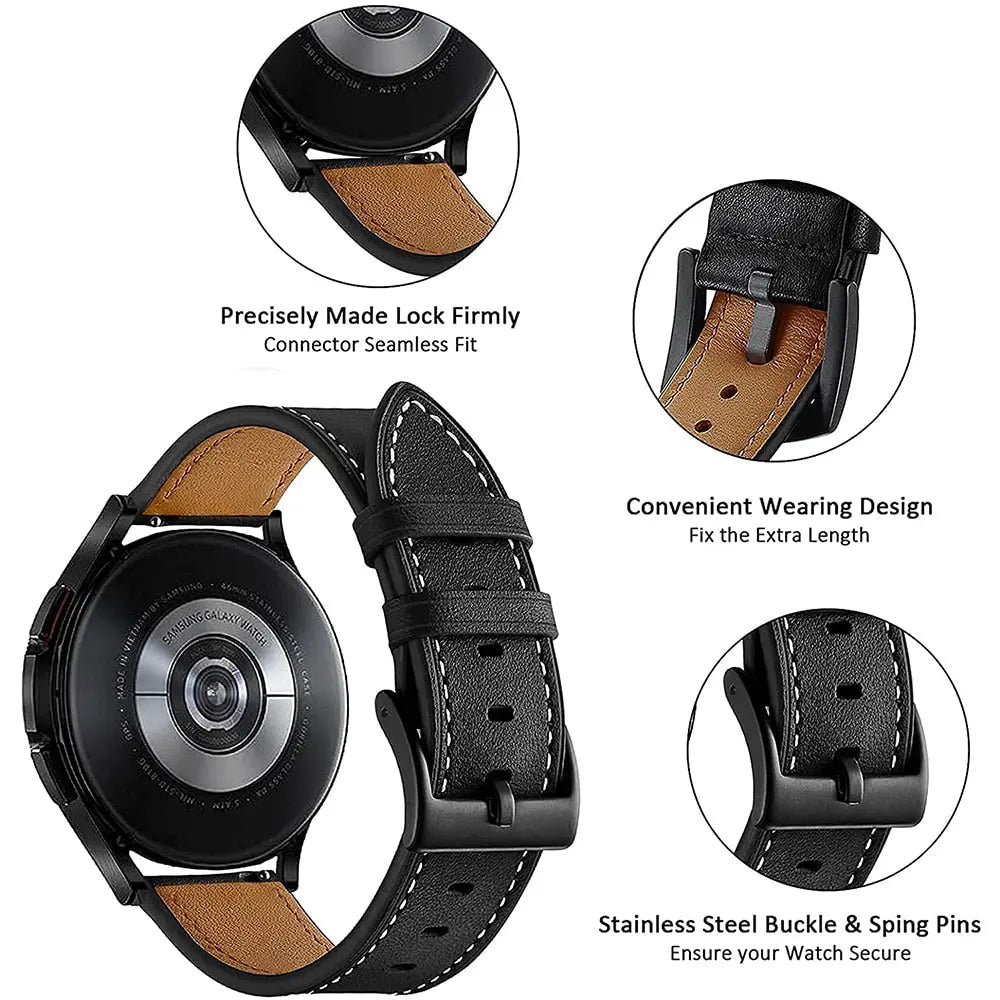 Pinnacle Premium Leather Band For Samsung Galaxy Watch 5 / Watch 4 - Pinnacle Luxuries