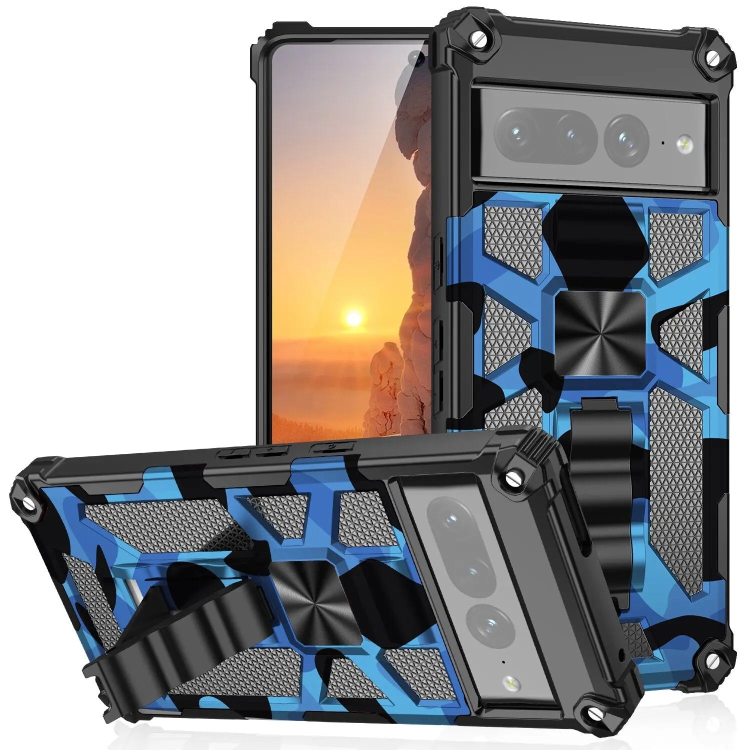 Pinnacle Camouflage Armor Shockproof Kickstand Case For Google Pixel 7 Pro Case - Pinnacle Luxuries