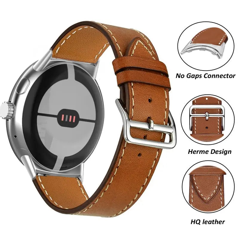 Pinnacle Premium Leather Band For Pixel Watch - Pinnacle Luxuries