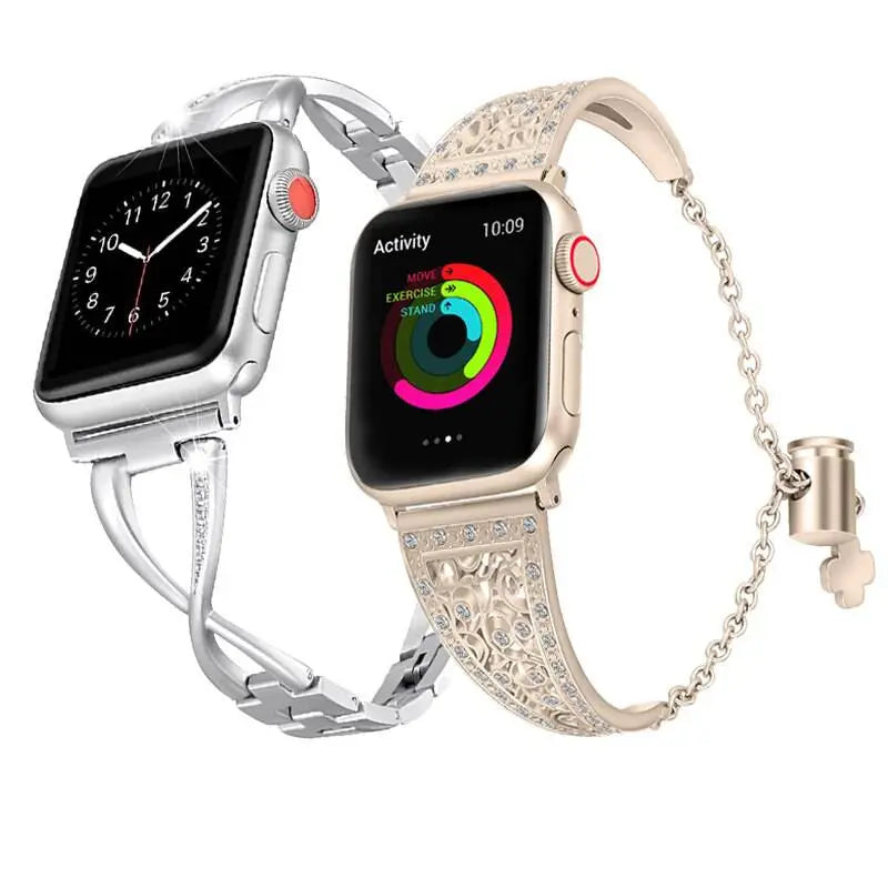 Womens Crystal Collection Pair Of Bands For Apple Watch - Pinnacle Luxuries