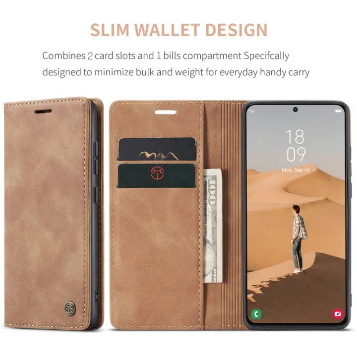 Custom Stitched Leather Wallet Case For Samsung Galaxy S22 Plus Ultra - Pinnacle Luxuries