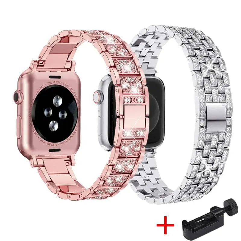 Diva Collection Pair Of Bands For Apple Watch Series 7 - Pinnacle Luxuries