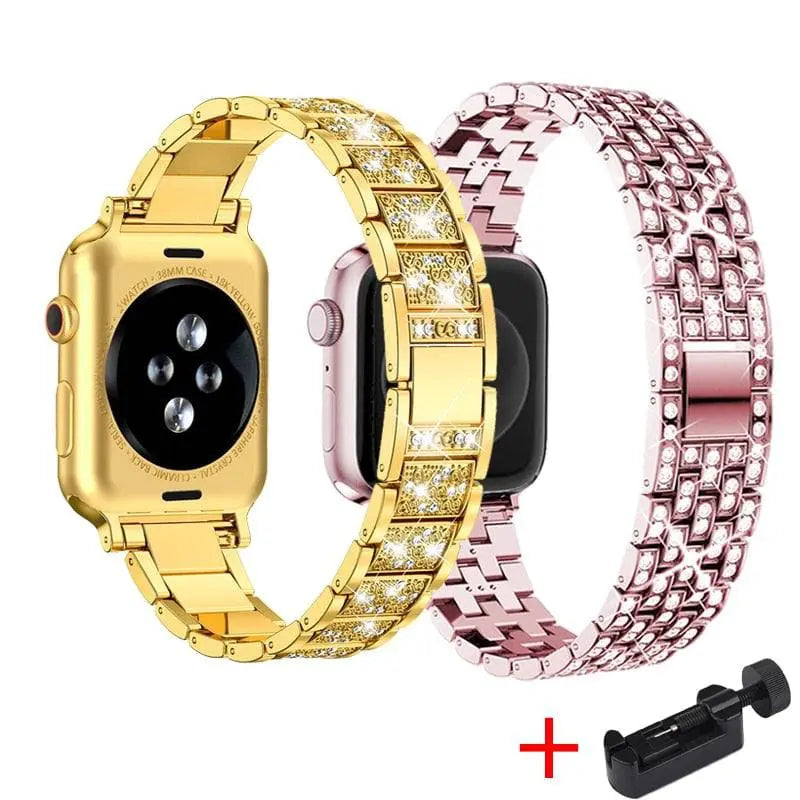 Diva Collection Pair Of Bands For Apple Watch Series 7 - Pinnacle Luxuries