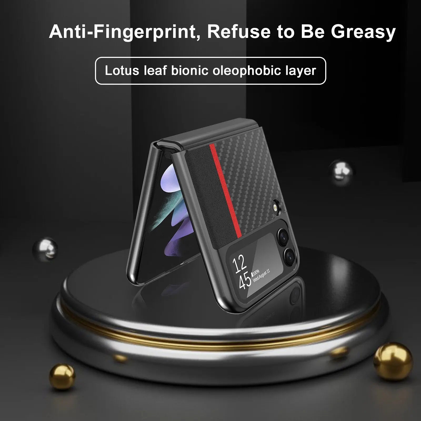 Carbon Fiber Case For Samsung Galaxy Z Flip 4 Flip 3 - Pinnacle Luxuries