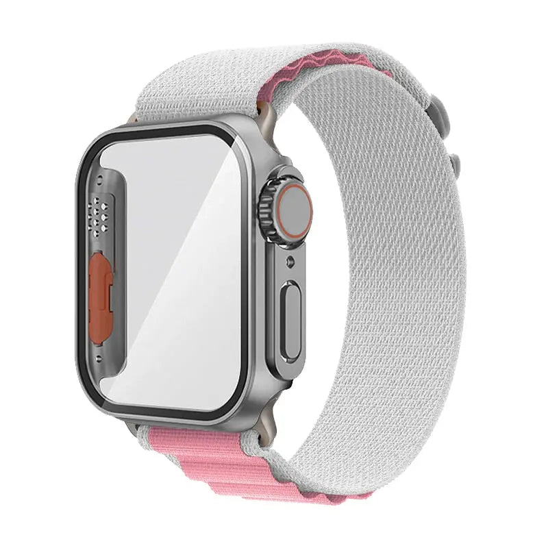 Ultimate Protection Bundle: Nylon Band and Case Screen Protector for Apple Watch - Pinnacle Luxuries