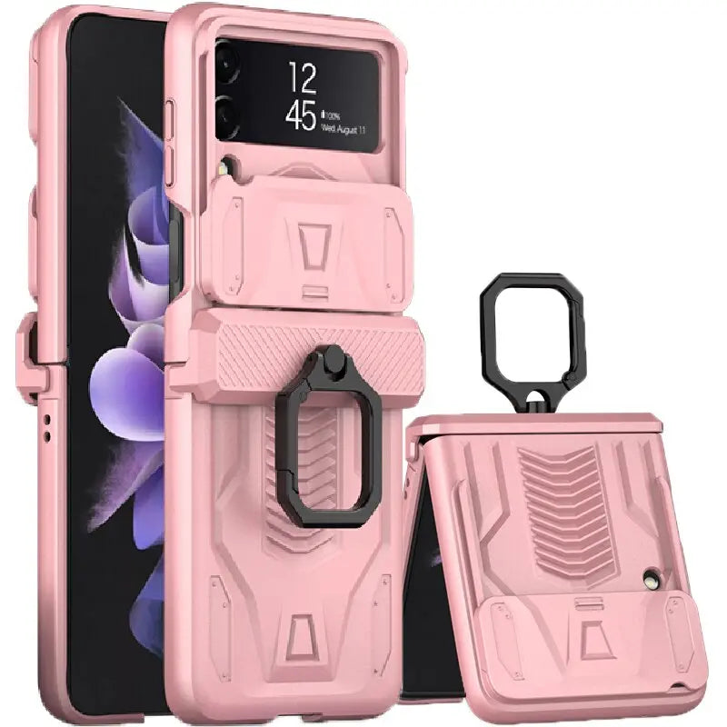 Pinnacle 360 Armor Magnetic Hinge Ring Case For Samsung Galaxy Z Flip 3& 4 - Pinnacle Luxuries