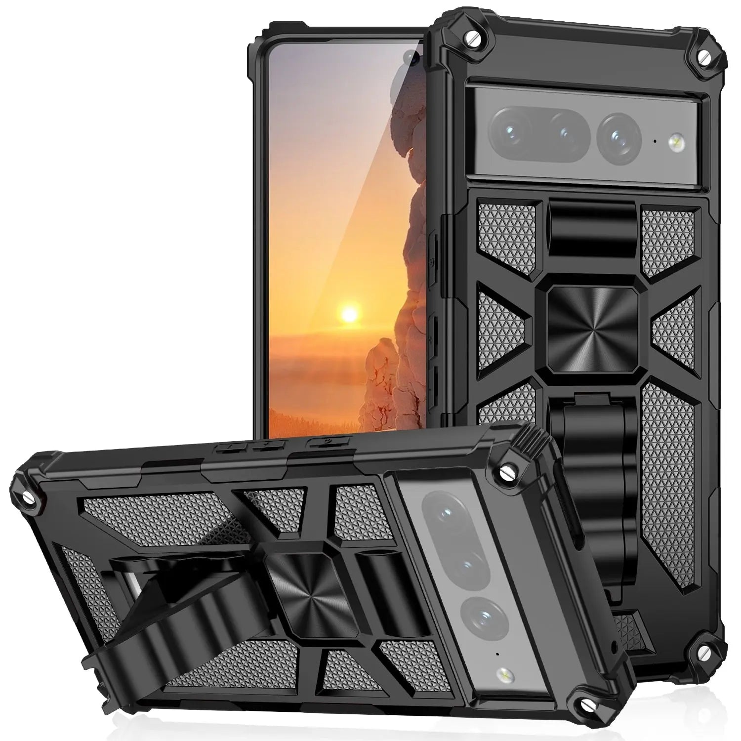 Pinnacle Camouflage Armor Shockproof Kickstand Case For Google Pixel 7 Pro Case - Pinnacle Luxuries