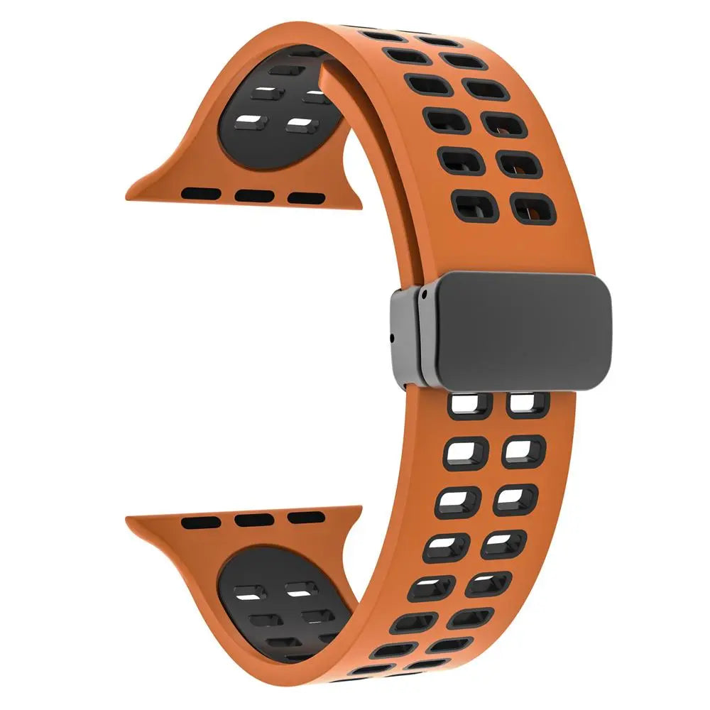 MagSport Silicone Band: Magnetic Metal Buckle Sport Band for Apple Watch - Pinnacle Luxuries