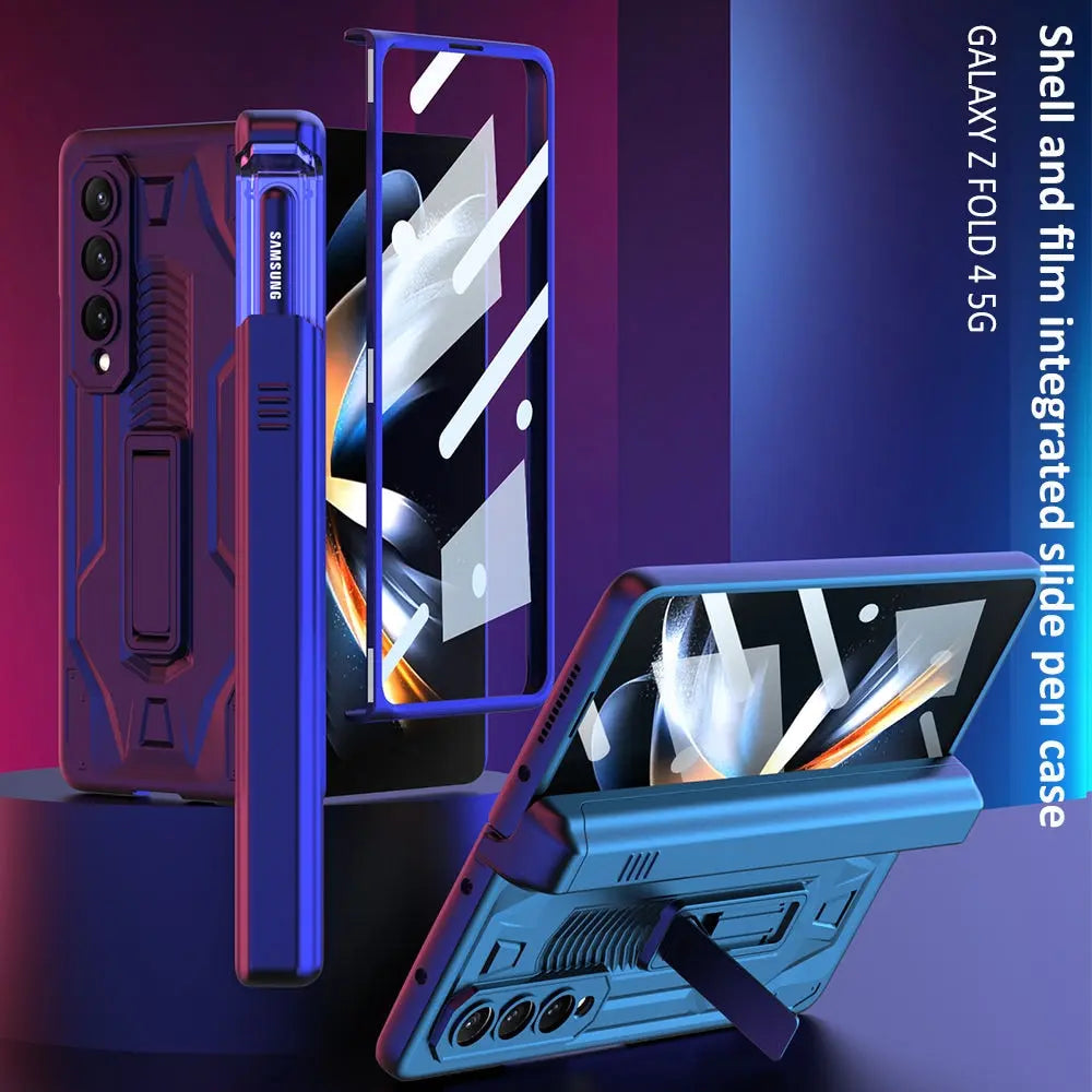 Pinnacle Magnetic Folding Armor Slide Pen Case For Samsung Galaxy Z Fold 4 - Pinnacle Luxuries