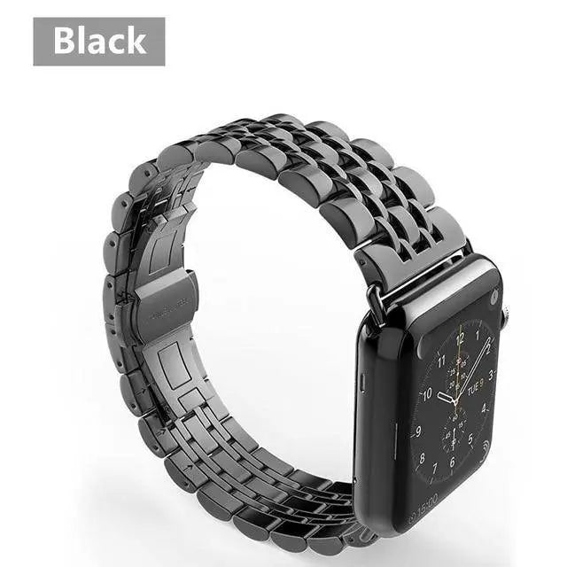Carbon Fiber Case Stainless Steel Band For Apple Watch - Pinnacle Luxuries