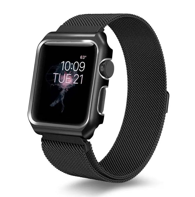 Apple Watch Series 5 Pristine Stainless Steel Mesh Loop Band Case - Pinnacle Luxuries