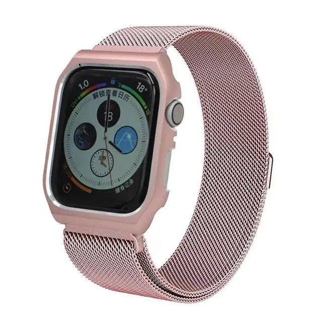 Apple Watch Series 5 Pristine Stainless Steel Mesh Loop Band Case - Pinnacle Luxuries