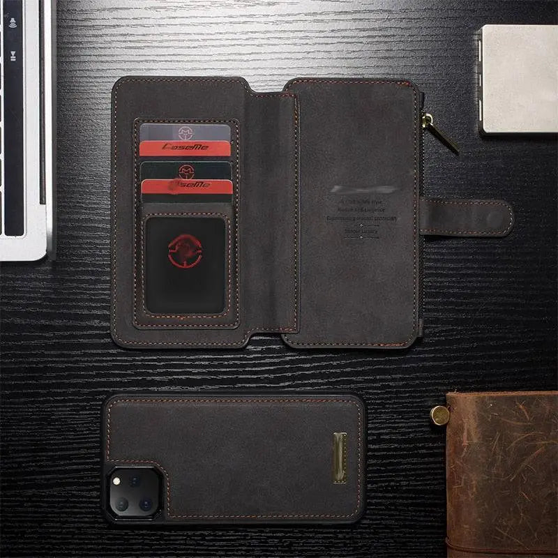 Leather Wallet Card Case For Apple iPhone 11/11 Pro/11 Pro Max - Pinnacle Luxuries