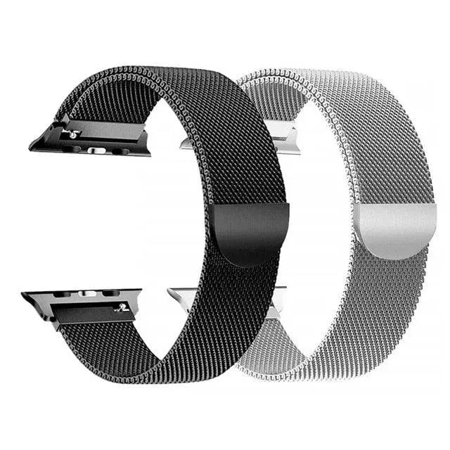 Stainless Steel Mesh And Steel Link Bands 2 Pack For Apple Watch SE Series 6 / Series 7 - Pinnacle Luxuries