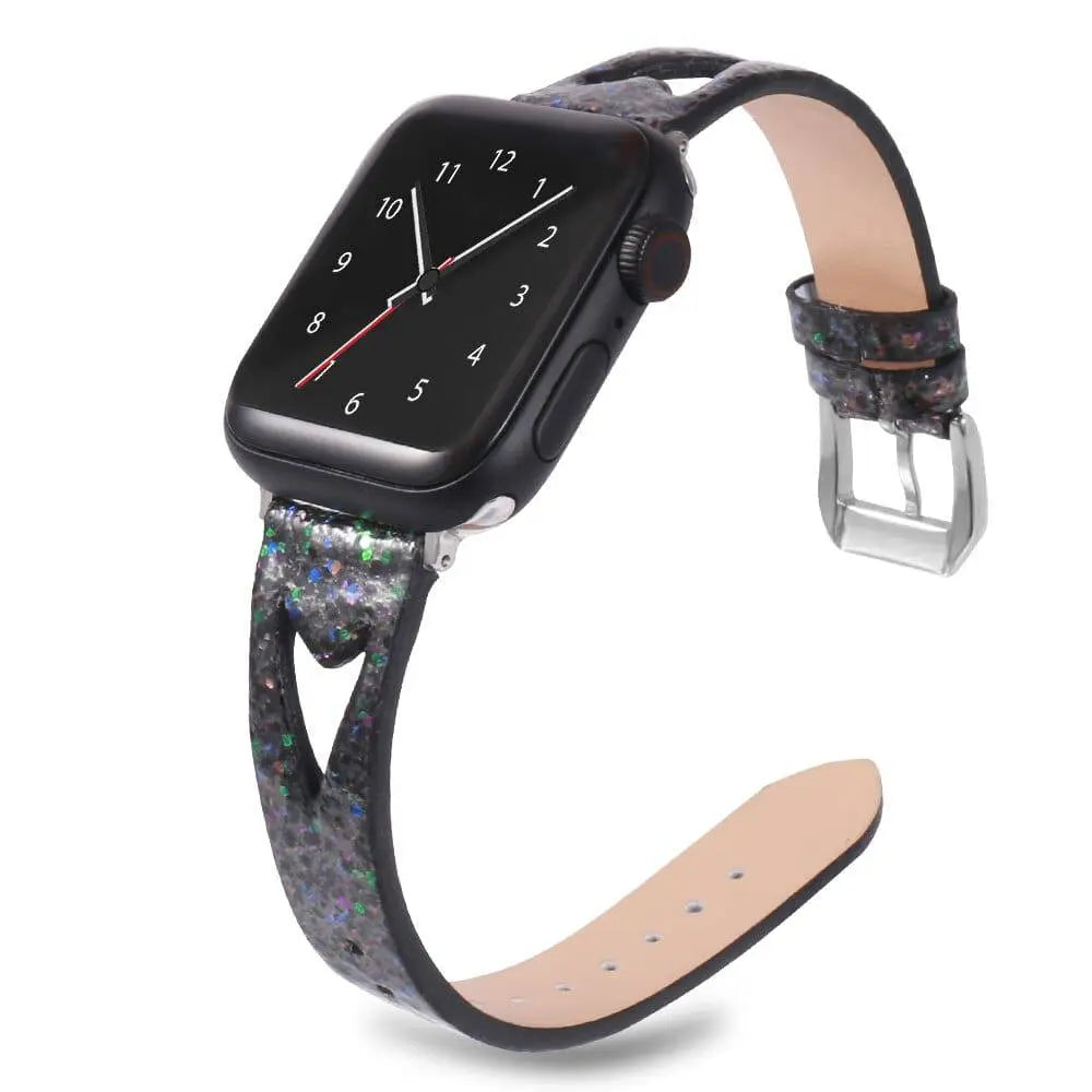 Women's Premium Thin Genuine Leather Apple Watch Band - Pinnacle Luxuries