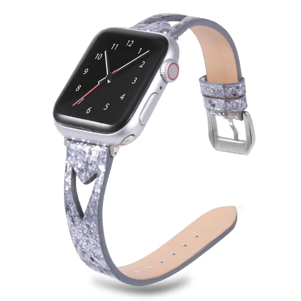 Women's Premium Thin Genuine Leather Apple Watch Band - Pinnacle Luxuries