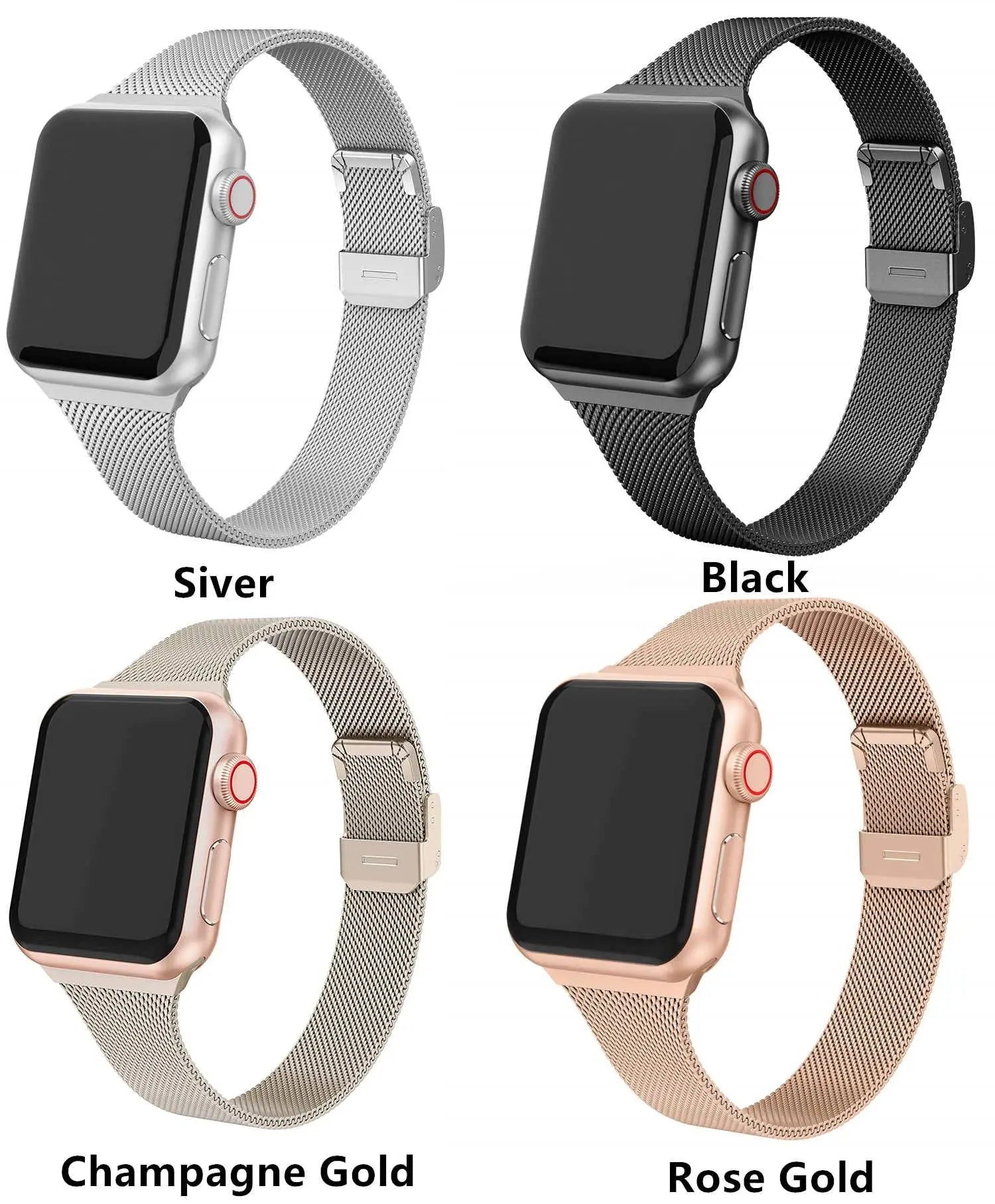 Premium Thin Stainless Steel Mesh Band For Apple Watch SE Series 6 Band - Pinnacle Luxuries