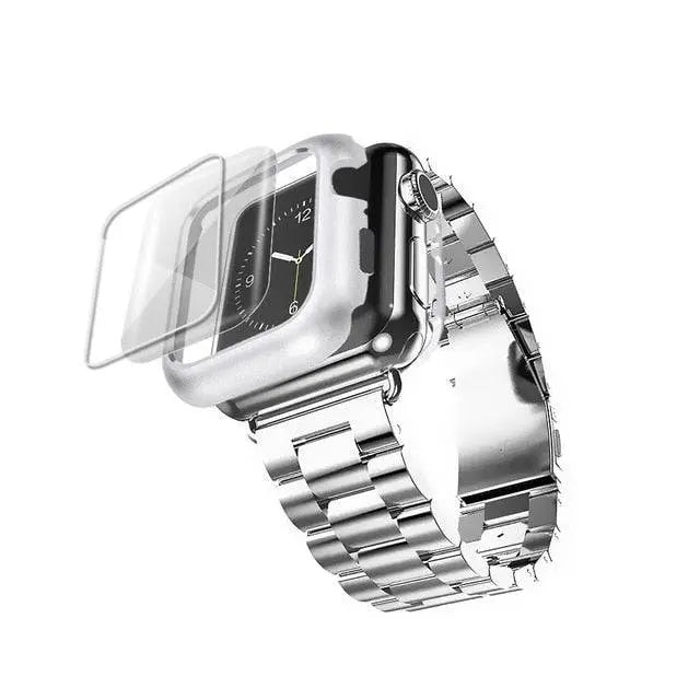 Premium Luxury Stainless Steel Apple Watch Band Case - Pinnacle Luxuries