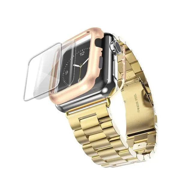 Premium Luxury Stainless Steel Apple Watch Series 4/5/6 Band Case - Pinnacle Luxuries