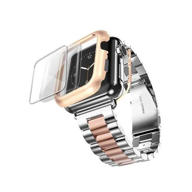 Premium Luxury Stainless Steel Apple Watch Band Case - Pinnacle Luxuries