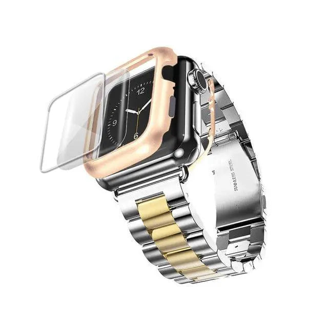 Premium Luxury Stainless Steel Apple Watch Band Case - Pinnacle Luxuries