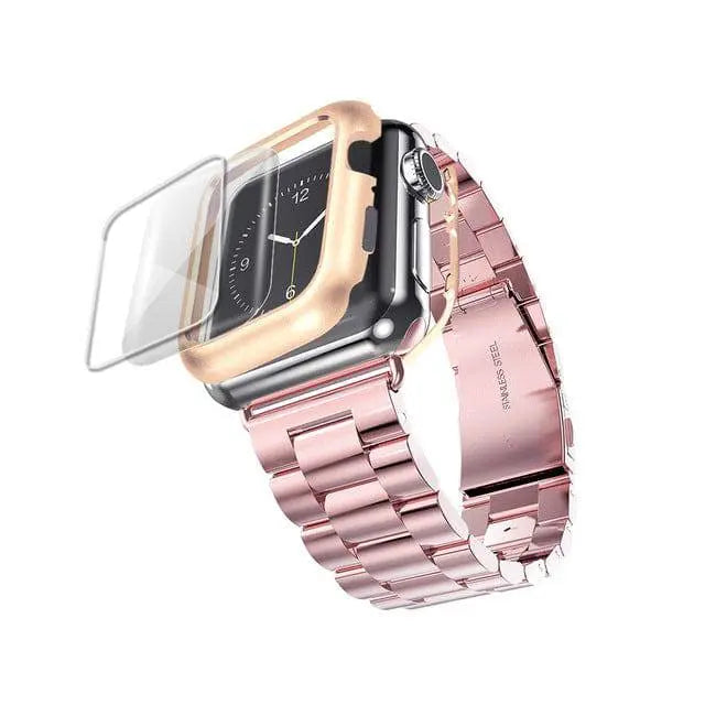 Premium Luxury Stainless Steel Apple Watch Band Case - Pinnacle Luxuries