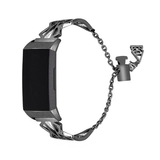 Fitbit Charge 3 & 4 Stainless Steel Diva Bracelet Band - Pinnacle Luxuries
