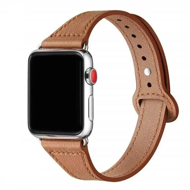 Genuine Leather Womens Thin Band For Apple Watch - Pinnacle Luxuries