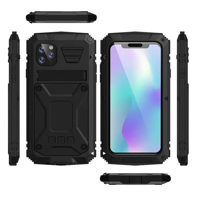 iPhone X XS Max XR Case 360 Full Military Grade Metal Aluminum Armor - Pinnacle Luxuries