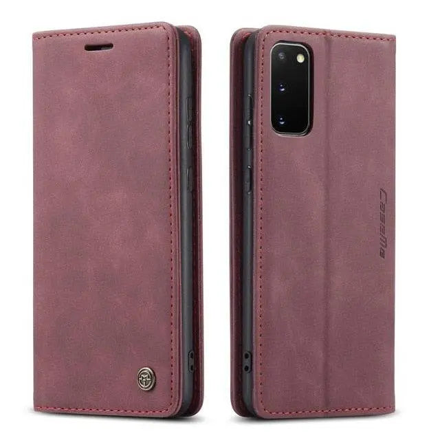 Leather Premium Wallet Phone Case For Samsung Galaxy Phone S20 S20 Plus S20 Ultra S10 S10 Plus - Pinnacle Luxuries