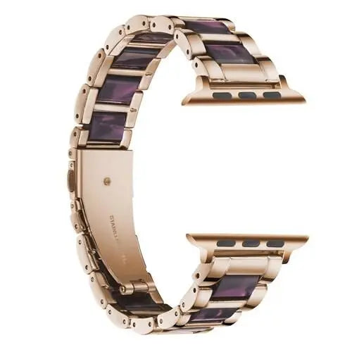 Custom Luxury Stainless Steel Resin Apple Watch Band - Pinnacle Luxuries