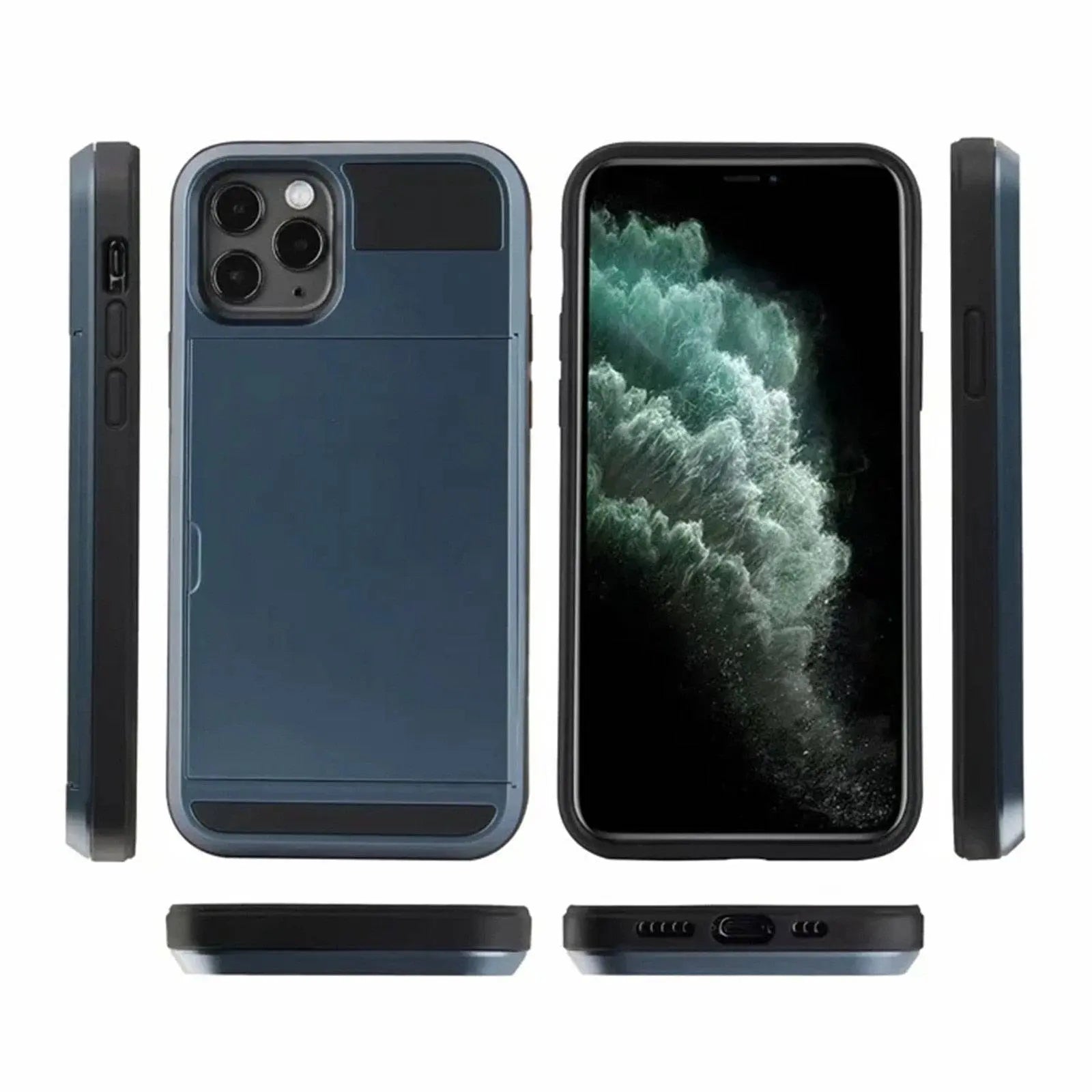 Apple iPhone 12 /12 Mini/ Pro/Pro Max Shockproof Armor Wallet Case - Pinnacle Luxuries
