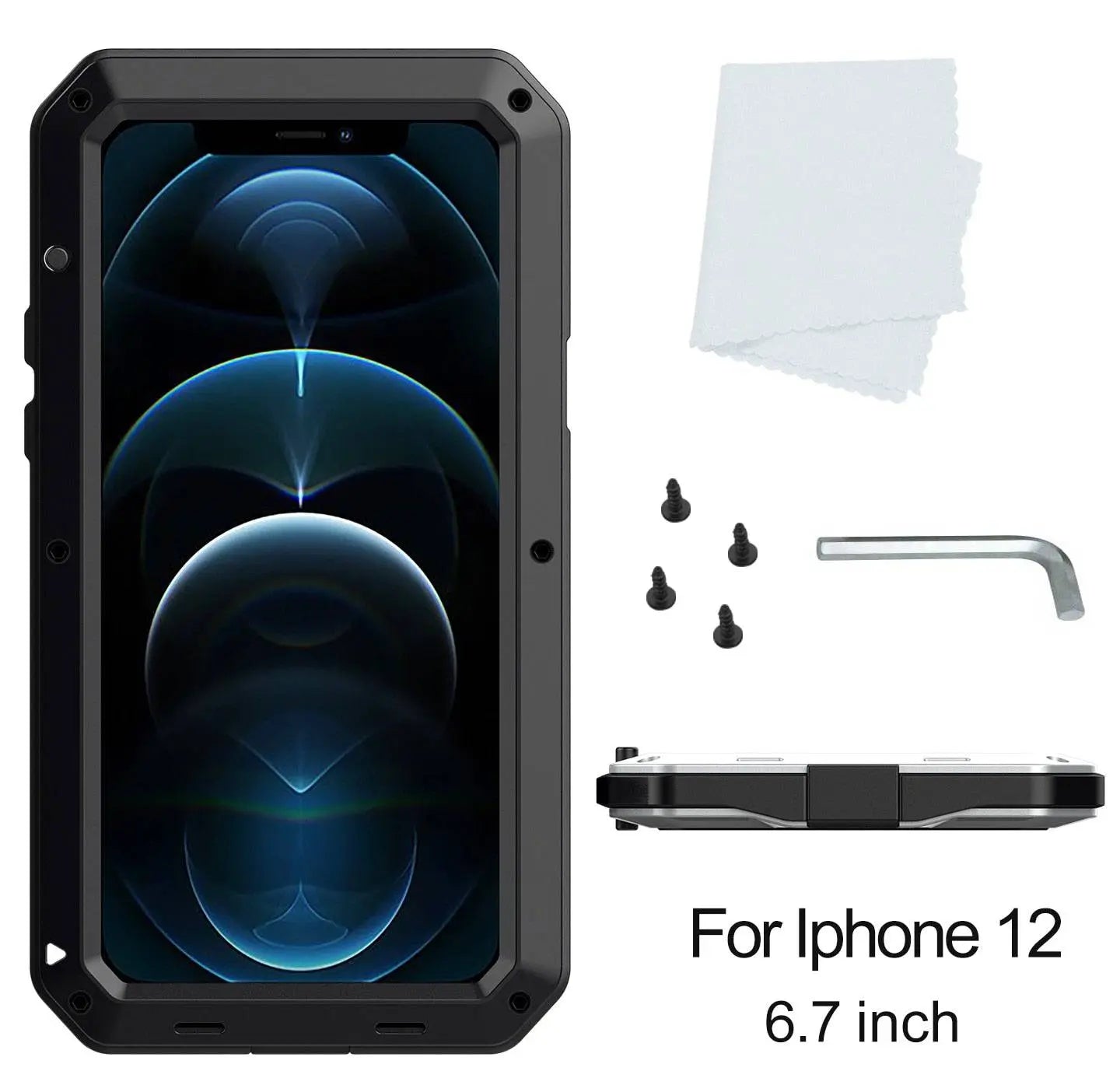 Full Protective Military Grade Kickstand Waterproof Case For iPhone 12 Pro Max Mini - Pinnacle Luxuries