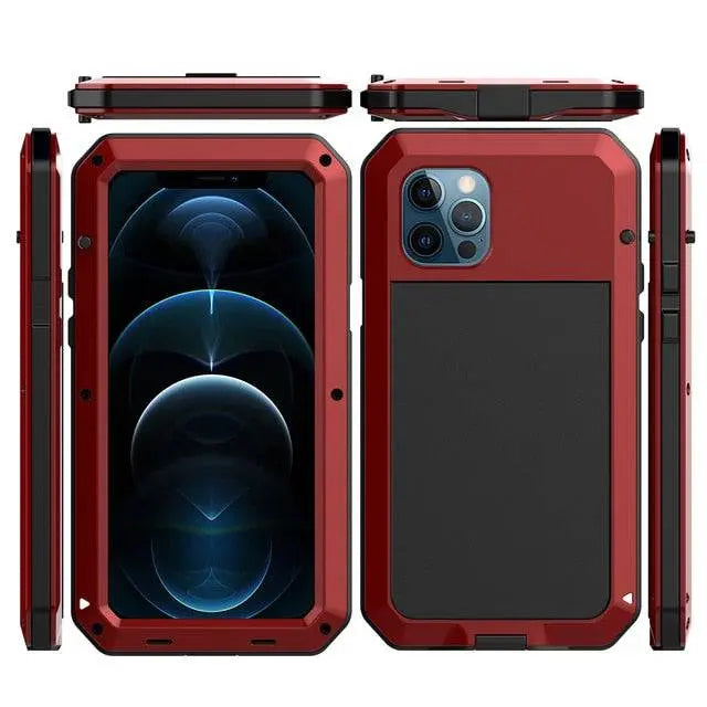 Full Protective Military Grade Kickstand Waterproof Case For iPhone 12 Pro Max Mini - Pinnacle Luxuries