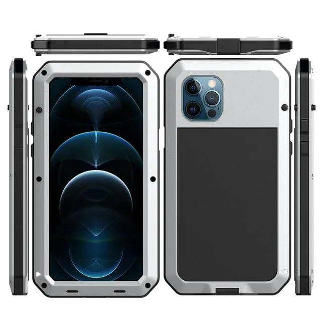 Full Protective Military Grade Kickstand Waterproof Case For iPhone 12 Pro Max Mini - Pinnacle Luxuries