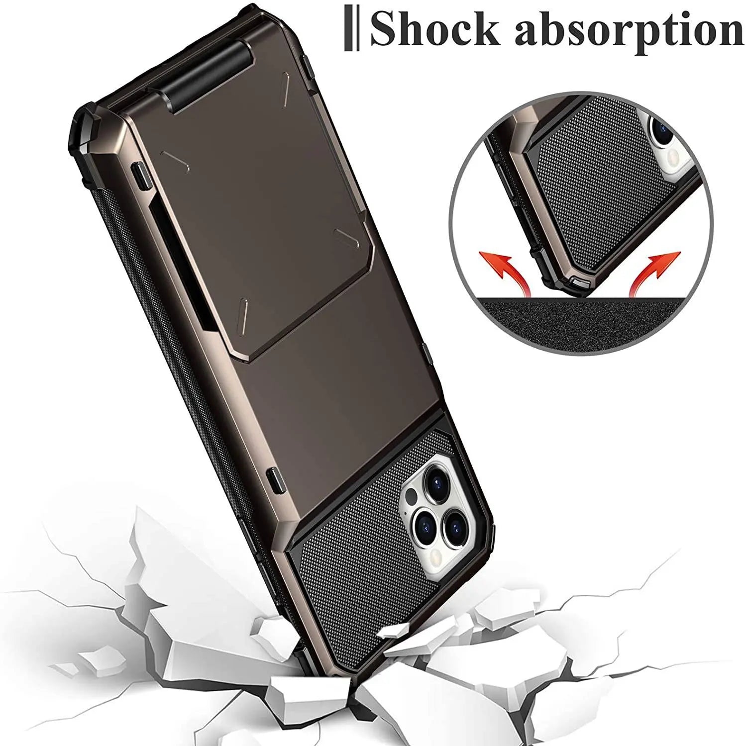 Military Grade Black Mamba Armor Wallet Card Holder For iPhone - Pinnacle Luxuries