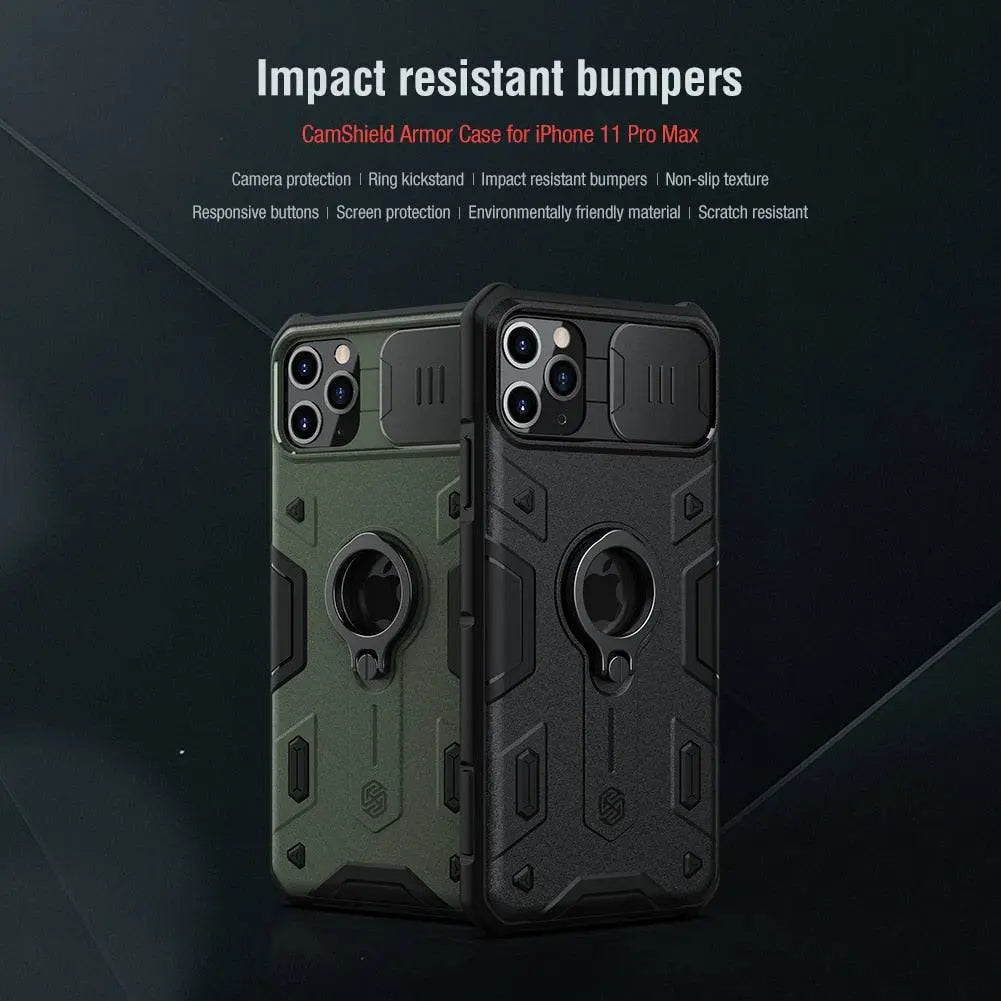 Ultimate iPhone Ring Stand Lens Tempered Glass Protection Case - Pinnacle Luxuries