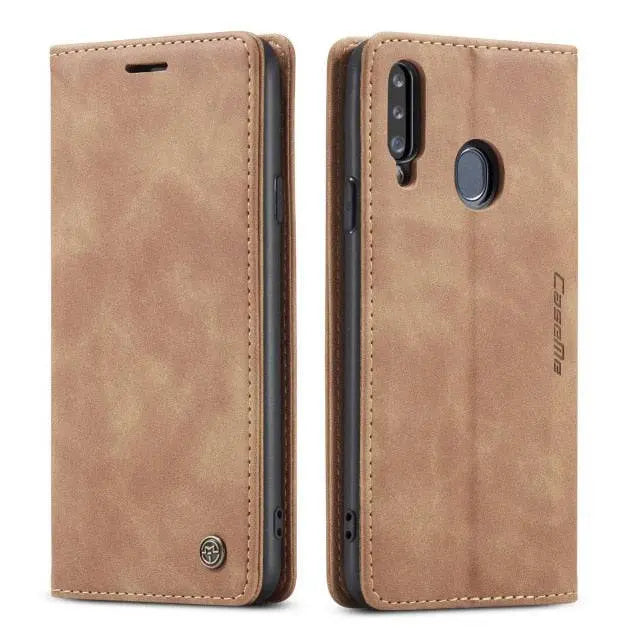Leather Retro Flip Wallet Case For Samsung Galaxy A Phone - Pinnacle Luxuries