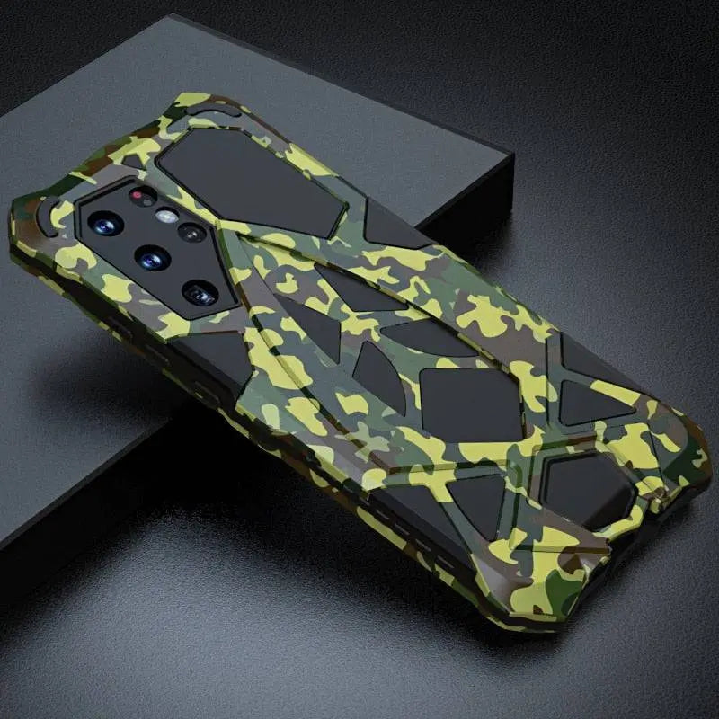 Miltary Grade Camo Metal Armor Case For Samsung Galaxy S21 / S21 Plus / S21 Ultra Ultra 5G - Pinnacle Luxuries