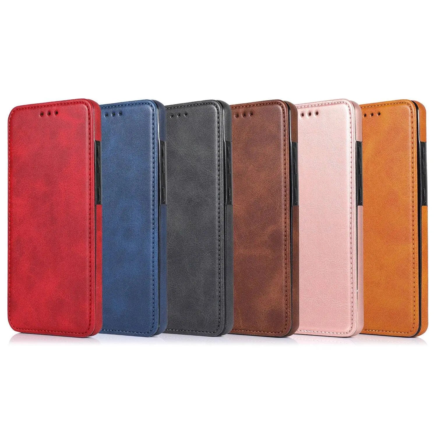 Premium Leather Flip Case For Samsung Galaxy S21 S20 Ultra Plus Note Note 20 Ultra - Pinnacle Luxuries