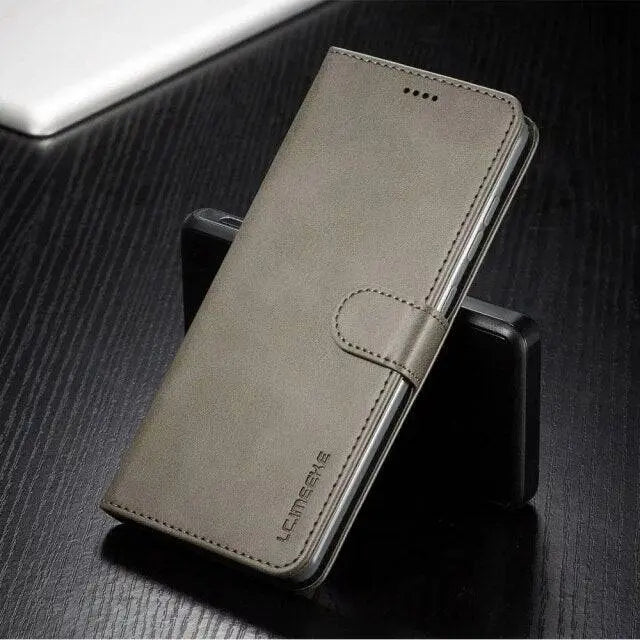 Vintage Genuine Leather Luxury Wallet Case For Samsung Galaxy Phones - Pinnacle Luxuries