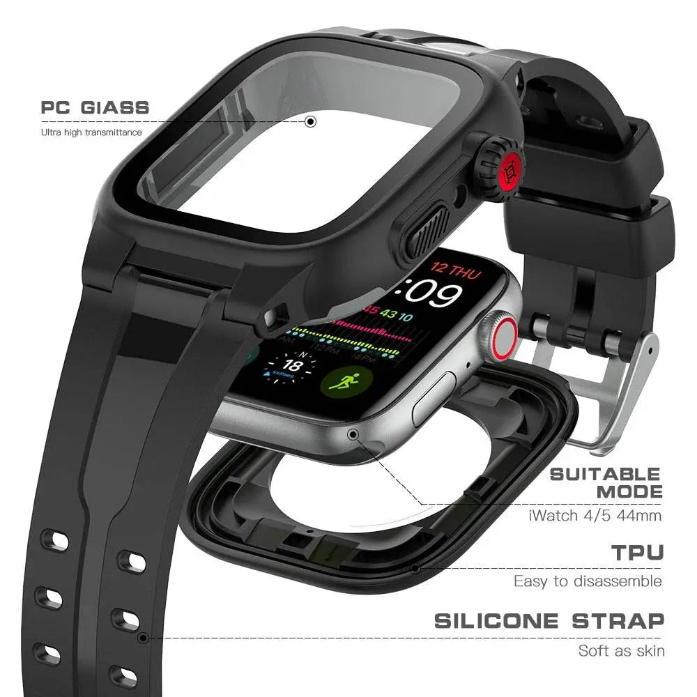 Premium Waterproof Band Case Combo For Apple Watch Series 6 5 4/SE - Pinnacle Luxuries