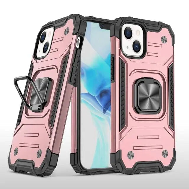 Military Grade Metal Ring Kickstand Case For iPhone 13 / 13 Pro / 13 Pro Max / 13 Mini - Pinnacle Luxuries